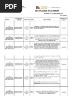 Channels Compliance Sheet As Per QCS