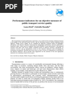 Performance Indicators For An Objective Measure of Public Transport Service Quality