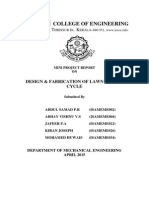Design and Fabrication of Reel Mower Cycle