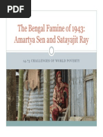 Amartya Sen and Satayajit Ray - The Bengal Famine of 1943