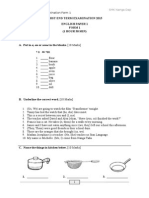 Exam Form 1 English PT3 Format