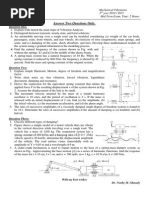 Mechanical Vibration 3rd Years 2015