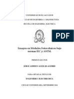 Ensayos en Módulos Fotovoltaicos Bajo Normas IEC y ASTM