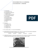 Calorimetria - Lista de Exercícios - Aulas 1, 2 e 3