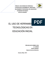 El Uso de Las Herramientas Tecnológicas en Educación Inicial