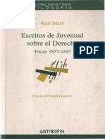 MARX, Karl, Escritos de Juventud Sobre El Derecho (1837 - 1847)