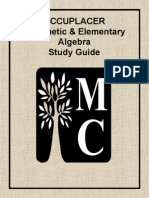 Accuplacer Study Guide - Math