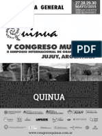 V CONGRESO MUNDIAL DE LA QUINUA - Programa Final