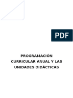 Programación Curricular Anual y Las Unidades Didácticas