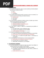 Soluciones Al Cuestionario Sobre La Odisea de La Especie