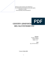 Gestión Administrativa Del Mantenimiento