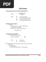 BFD Formulas