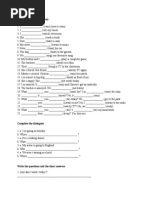 Present Continuous (Fill-In)