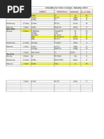 Schedule For Term One Exams - Nov 2014