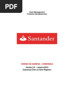 Layout de Código de Barras Santander Janeiro 2015v 29