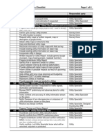 Utility Relocation Procedure Checklist