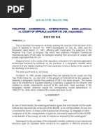 Vs. COURT OF APPEALS and RORY W. LIM, Respondents.: Philippine Commercial International Bank, Petitioner