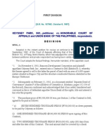 Odyssey Park, Inc., Petitioner, vs. Honorable Court of Appeals and Union Bank of The Philippines, Respondents