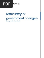 Machinery of Government Change: Best Practice Handbook