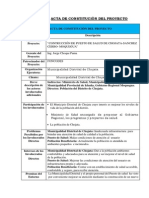 Acta de Constituciòn Del Proyecto