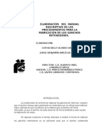 Procedimientos para La Fabricación de Los Ganchos Retenedores.