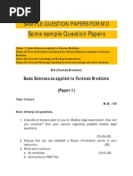 Question Papers Forensic Medicine (PG)