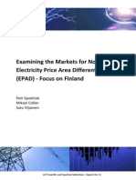 Examining The Markets For Nordic Electricity Price Area Differentials (EPAD) Focus On Finland