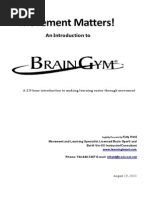 Brain Gym Aspectos Del Aprendizaje