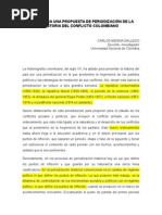 Notas para Una Propuesta de Periodización de La Historia Del Conflicto Colombiano