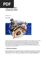 Top 6 Robotics Trends For 2013: 1. Robot Prosthetics