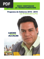 Luis Revilla - Programa de Gobierno 2010-2015