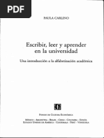 CARLINO - Leer y Escribir en La Universidad PDF