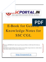 E Book For General Knowledge Notes For SSC CGL