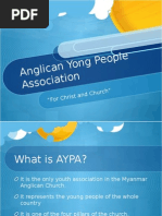 Anglica Nyongp Eople Associa Tion: "For CHR Ist and Church"