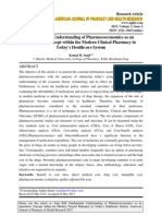 Fundamental Understanding of Pharmacoeconomics As An Innovative Concept Within The Modern Clinical Pharmacy in Today's Healthcare System