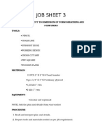 Job Sheet 3: Lay-Out and Cut To Dimension of Form Sheathing and Stiffeners Tools