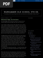 Warhammer Old School 5Th Ed.: Warhammer Magic, The Card Game