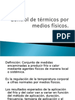 Control de Térmicos Por Medios Físicos