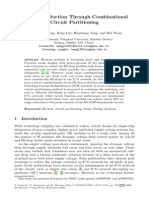 IR-drop Reduction Through Combinational Circuit Partitioning