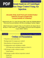 Computational Analysis of Centrifugal Compressor Surge Control Using Air Injection