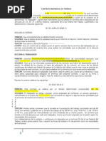 Contrato Individual de Trabajo de 3 Meses