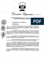 DS. 011-2014-JUS - Reglamento de La Ley 30201, Ley Que Crea El Registro de Deudores Judiciales Morosos