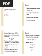 Outline: Lyapunov's Linearization Method