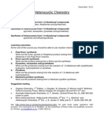 Heterocyclic Chemistry Guidance Note and Problems