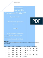 Administracion de Operaciones I Problemas Unidad 4