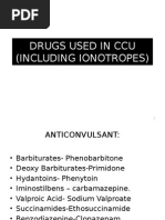 Drugs Used in Ccu