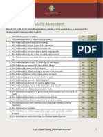 Communication Modality Assessment