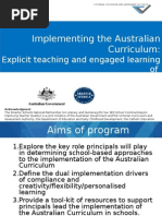 Implementing The Australian Curriculum:: Explicit Teaching and Engaged Learning of Subjects and Capabilities