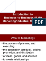 Introduction To Business-to-Business (B2B) Marketing/Industrial Marketing