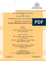 Invitation (10-11 October 2013) - Conference On Federalisms and Localisms